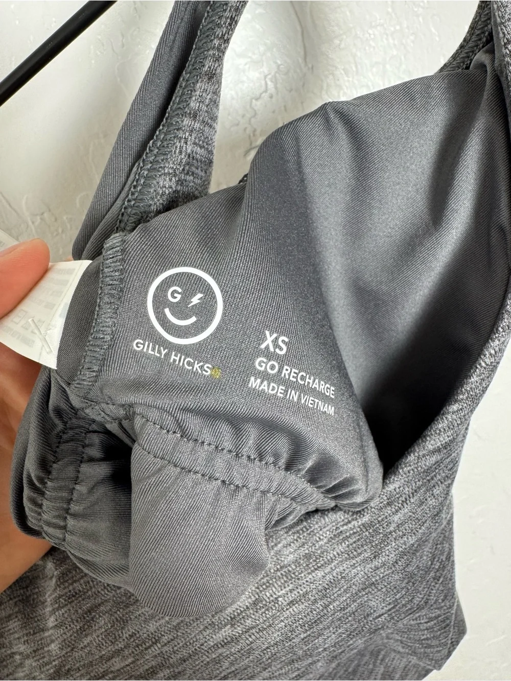 Gilly Hicks Heather Gray Workout Tank Top Go Recharge Sportlette - Picture 8 of 14